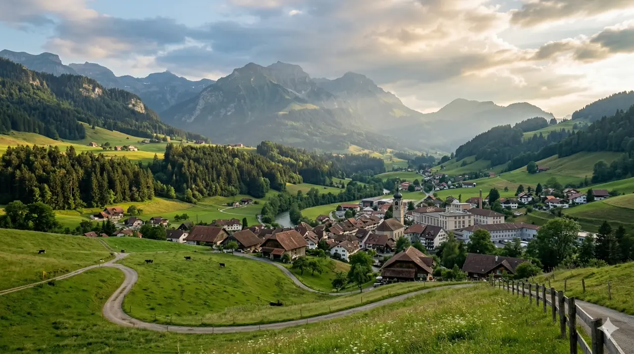 Village de Broc, Fribourg, Suisse
